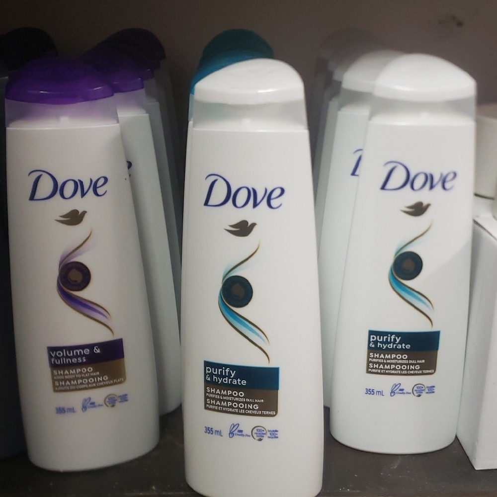 3 Dove Shampoo Set - Purple and Blue